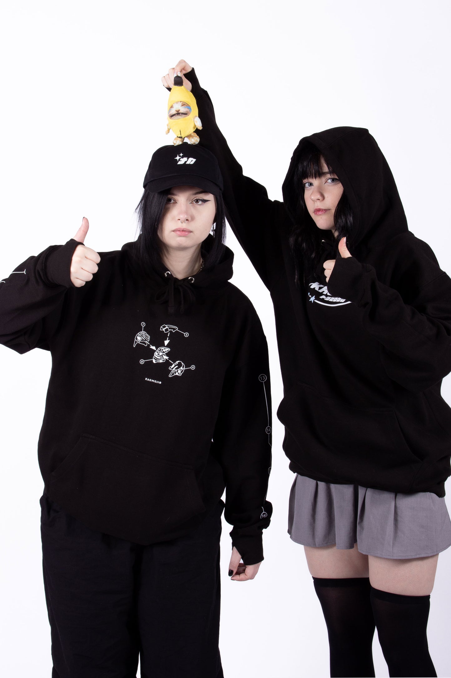 anime plush streetwear Crying Banana Cat with Sound • Keychain Plush Toy - kaomoji