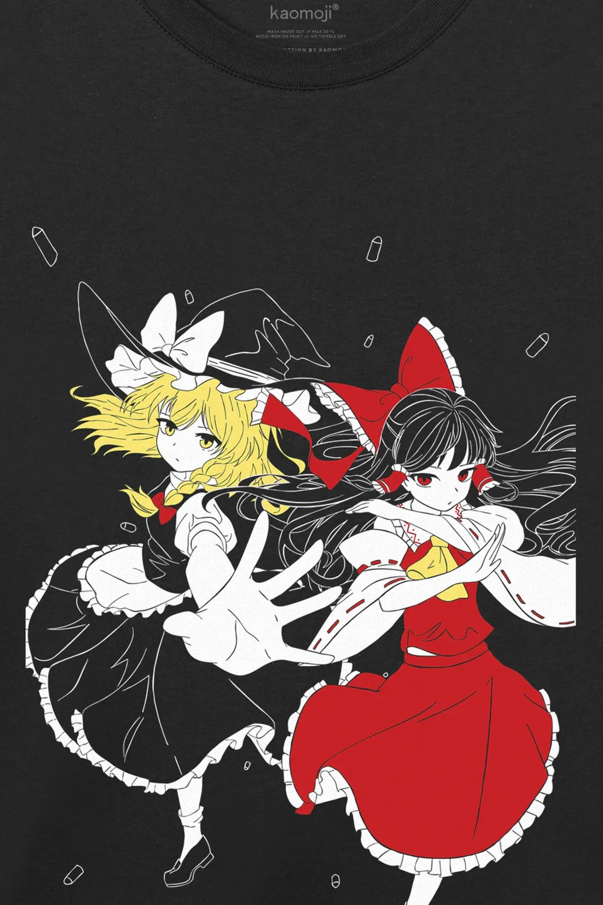 Marisa & Reimu • Touhou T-Shirt Black