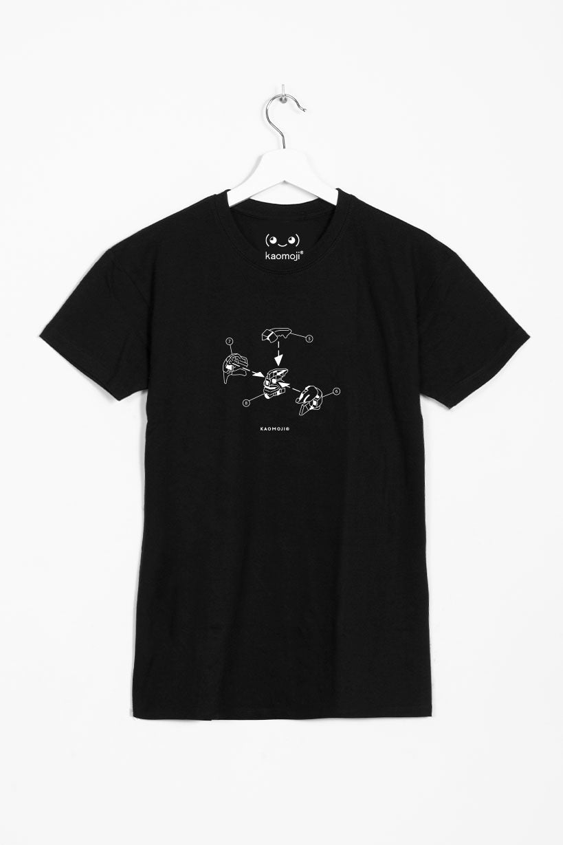 anime T-Shirts streetwear Mecha • T-shirt Black - kaomoji