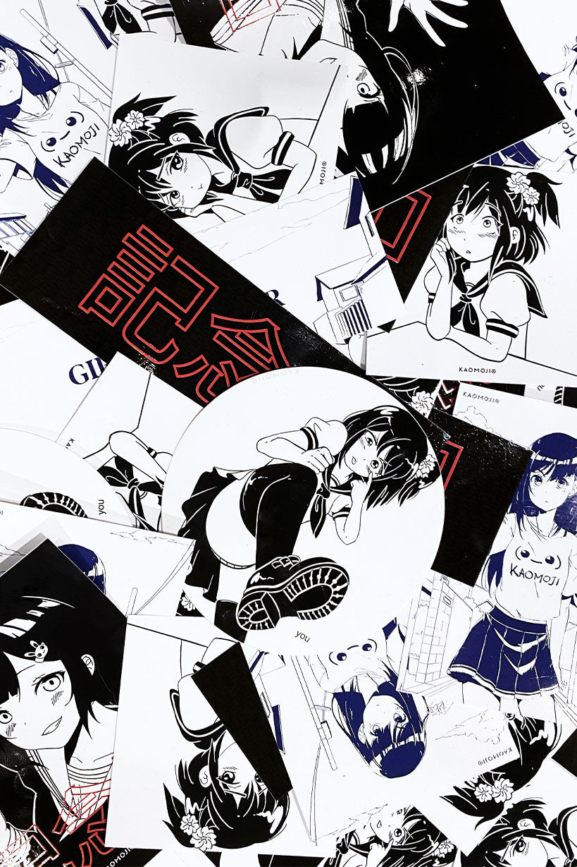 anime Stickers streetwear Anniversary Collection • Sticker Pack - kaomoji