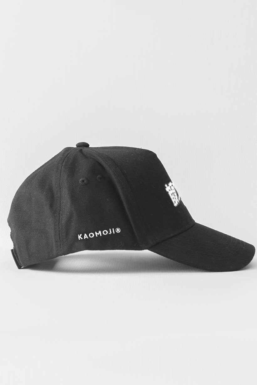 anime Headwear streetwear Kanji kaomoji • Cap Black - kaomoji