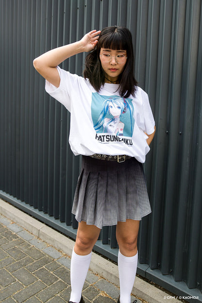 anime T-Shirts streetwear Hatsune Miku • T-shirt White - kaomoji