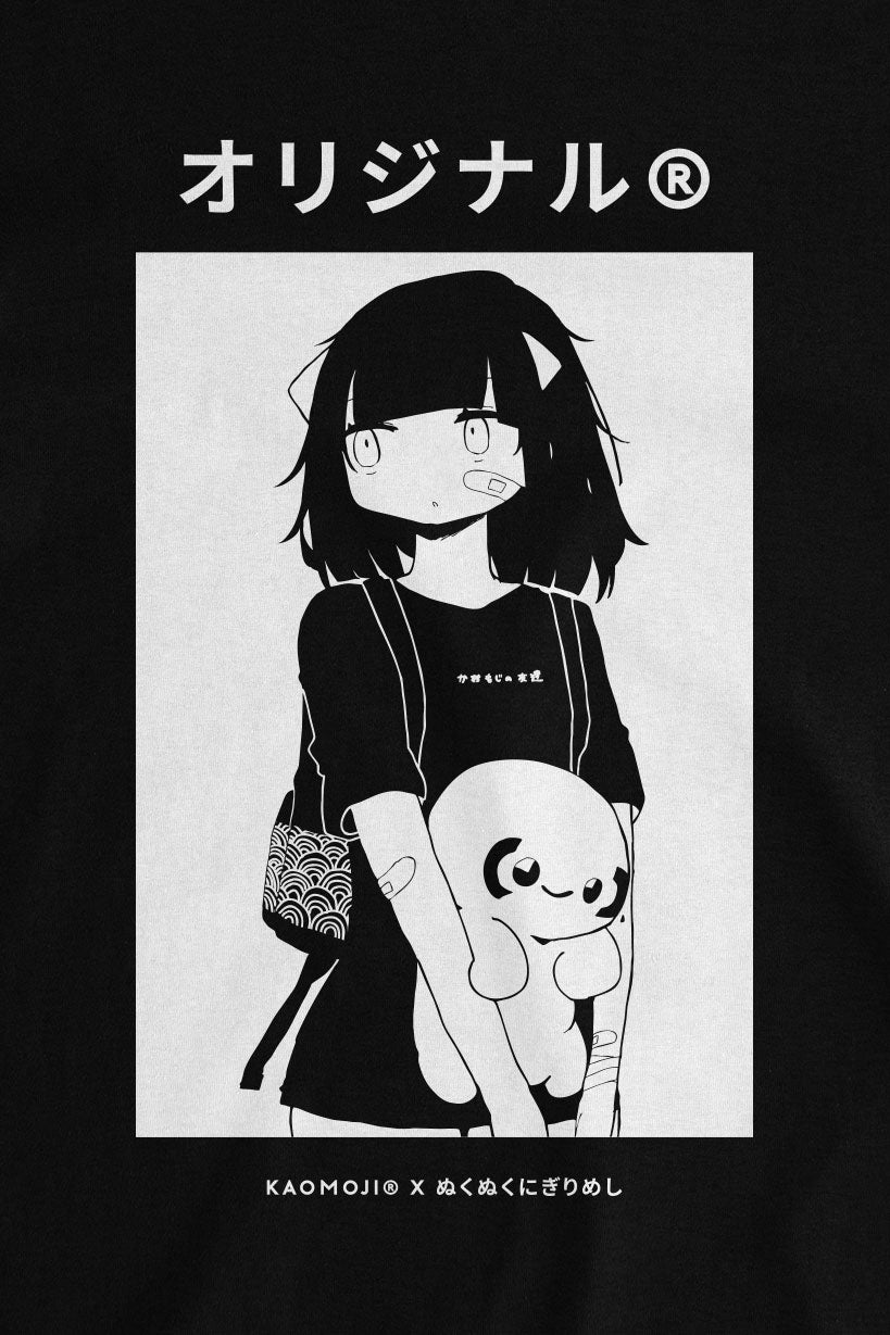 anime Hoodies streetwear Kuma • Hoodie Black - kaomoji
