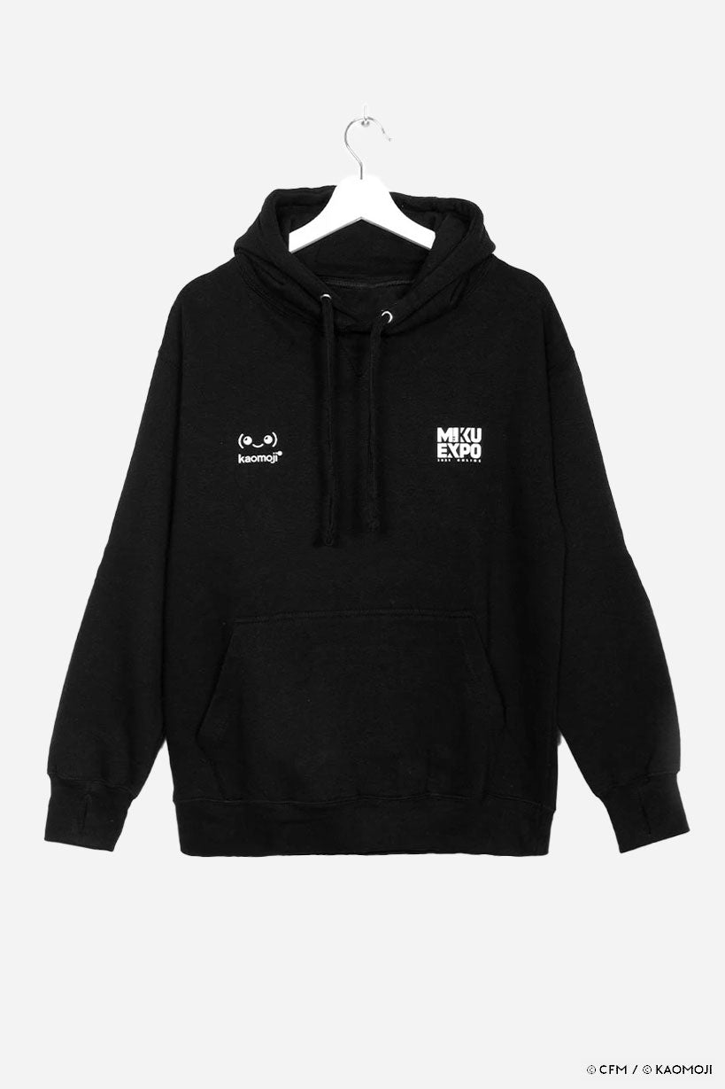 anime Hoodies streetwear Miku Expo 2021 • Hoodie Black - kaomoji