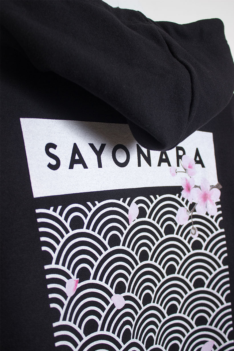 anime Hoodies streetwear Sakura Sayonara • Hoodie - kaomoji