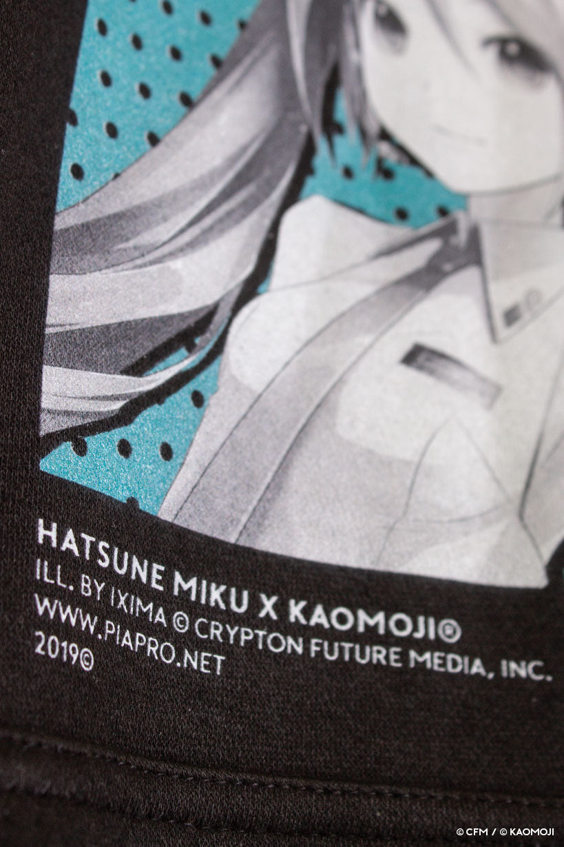 anime Hoodies streetwear Miku 01 • Hoodie black - kaomoji