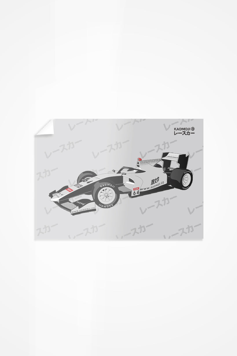 anime Stickers streetwear Racecar • Sticker - kaomoji