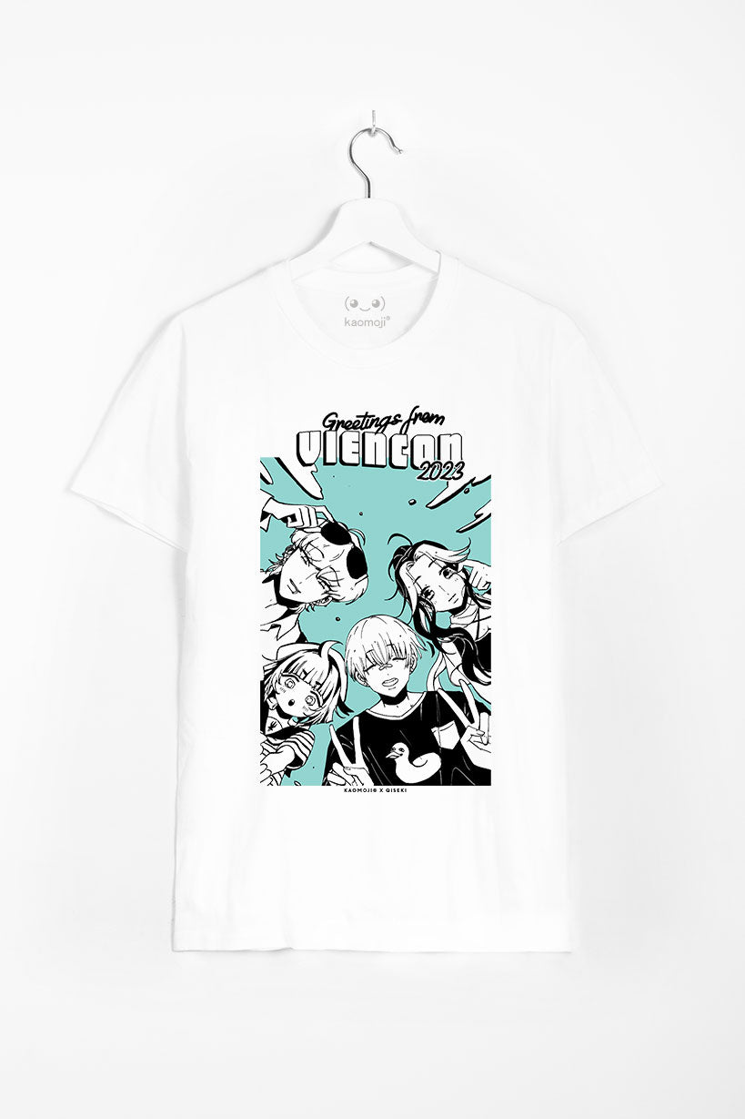 anime T-Shirts streetwear Viencon Houses • T-shirt White - kaomoji
