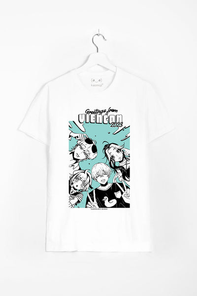 anime T-Shirts streetwear Viencon Houses • T-shirt White - kaomoji