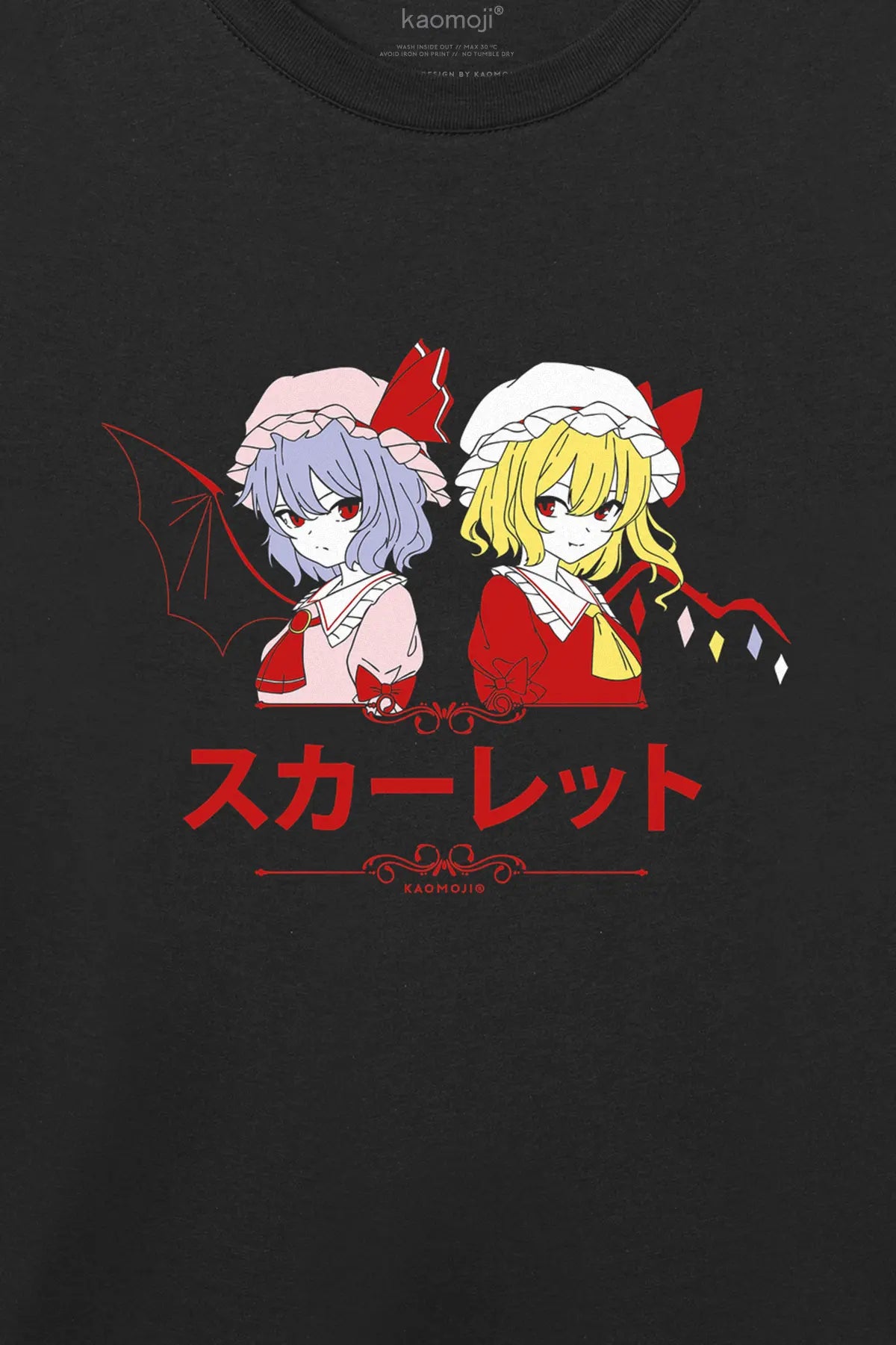 Remilia & Flandre Scarlet • Touhou T-Shirt Black