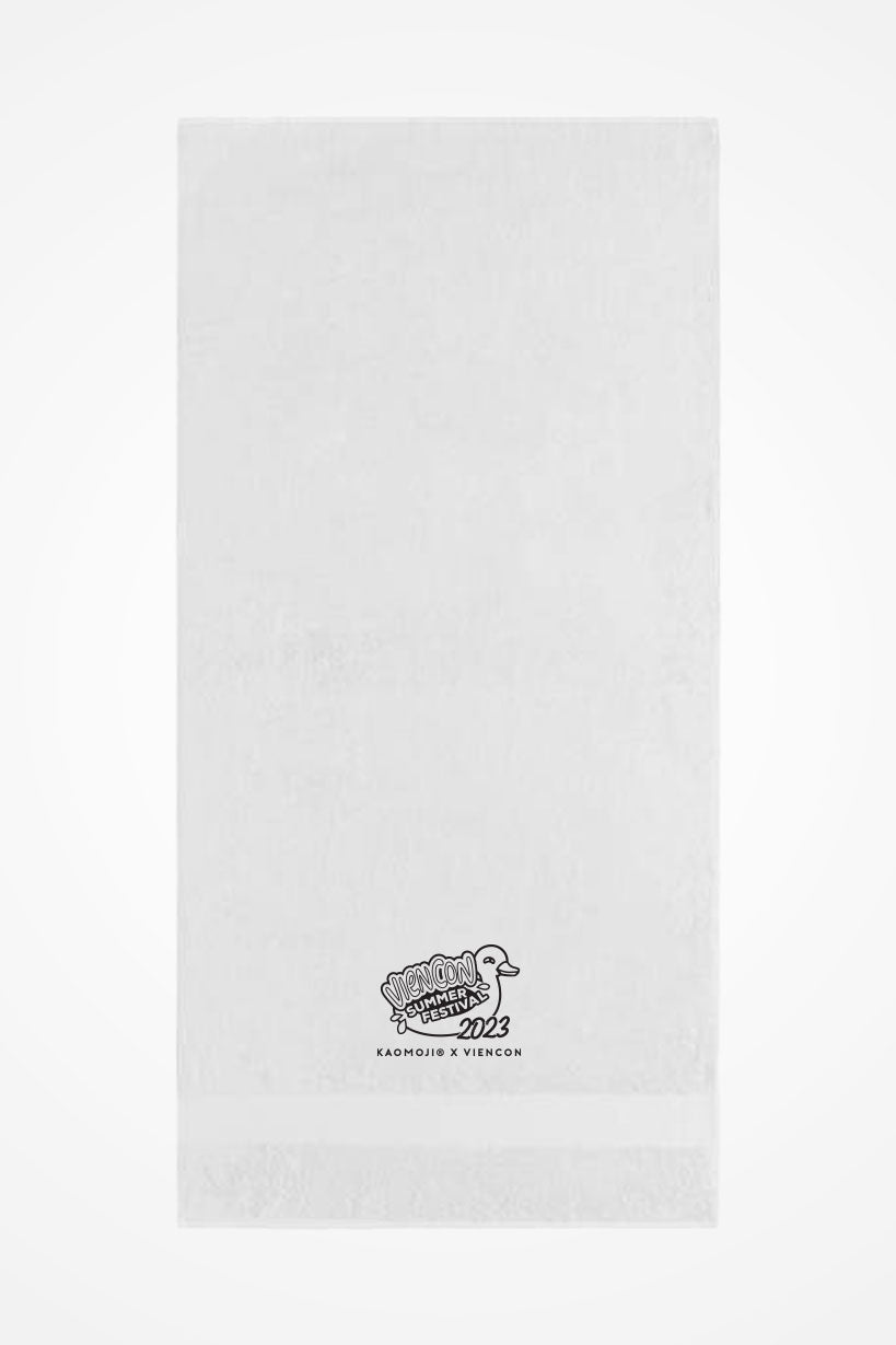 anime Tote Bags streetwear Viencon Logo • Beach Towel White - kaomoji