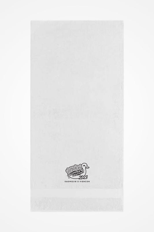 anime Tote Bags streetwear Viencon Logo • Beach Towel White - kaomoji