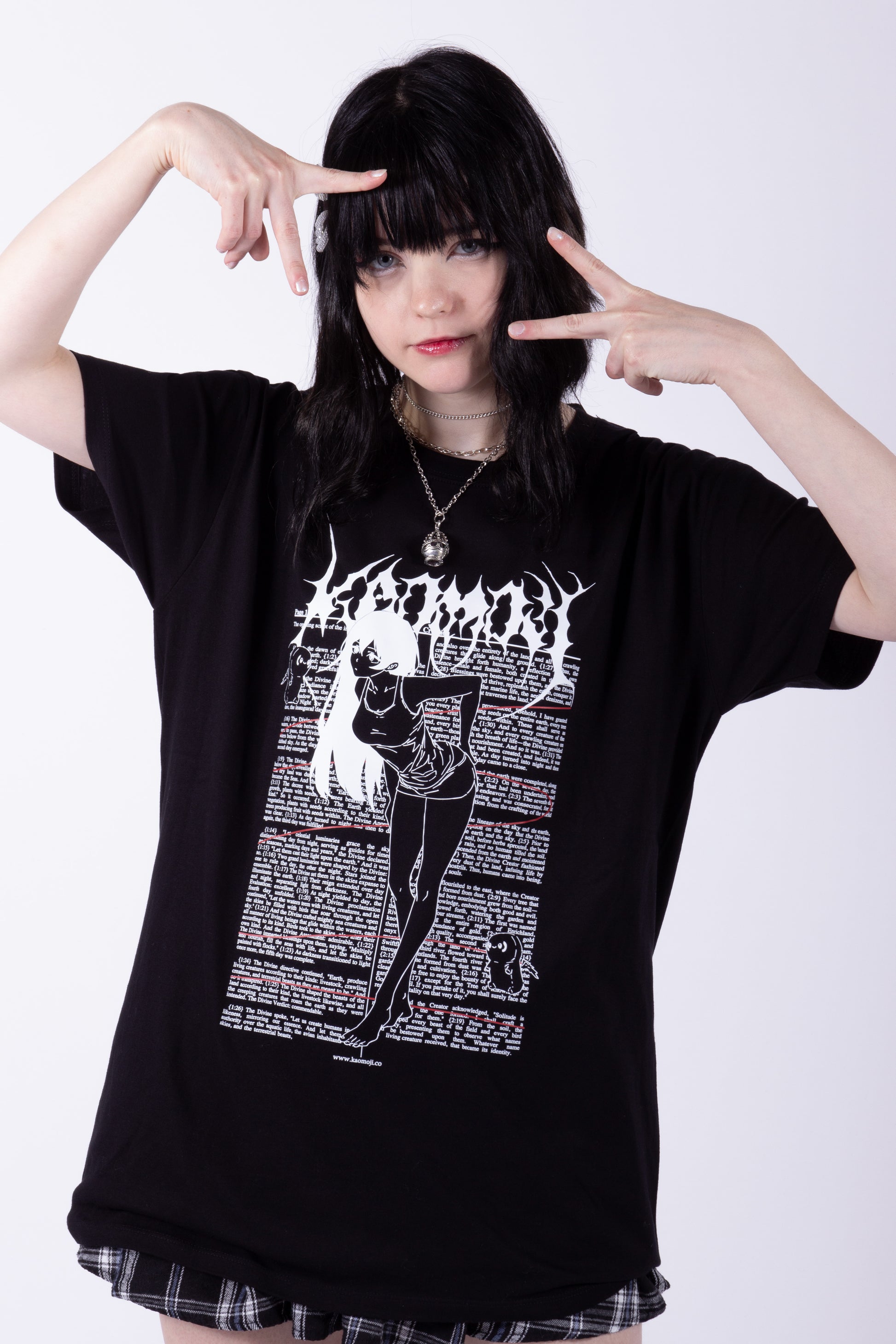 anime T-Shirts streetwear Chronicles • T-shirt Black - kaomoji