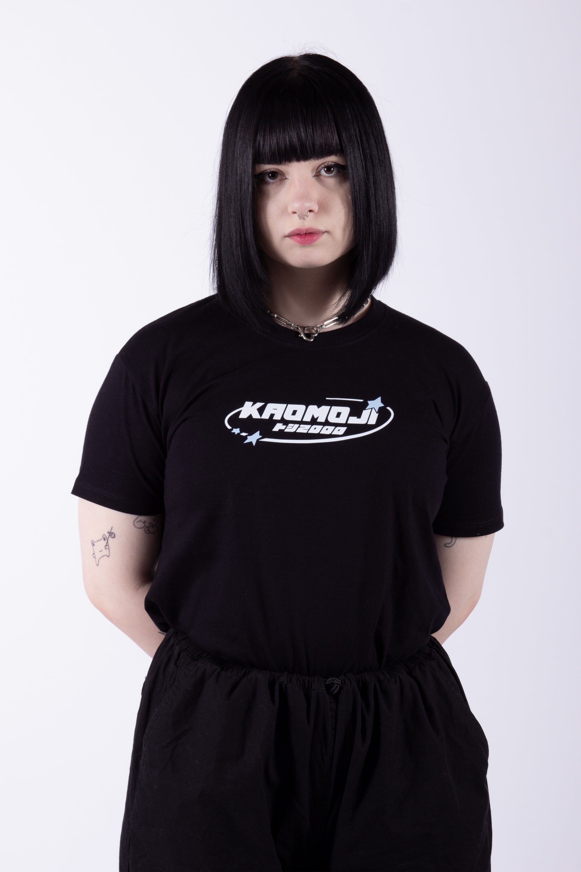 anime T-Shirts streetwear Hikari • T-shirt Black - kaomoji
