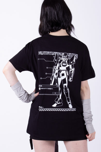 anime T-Shirts streetwear Mecha • T-shirt Black - kaomoji