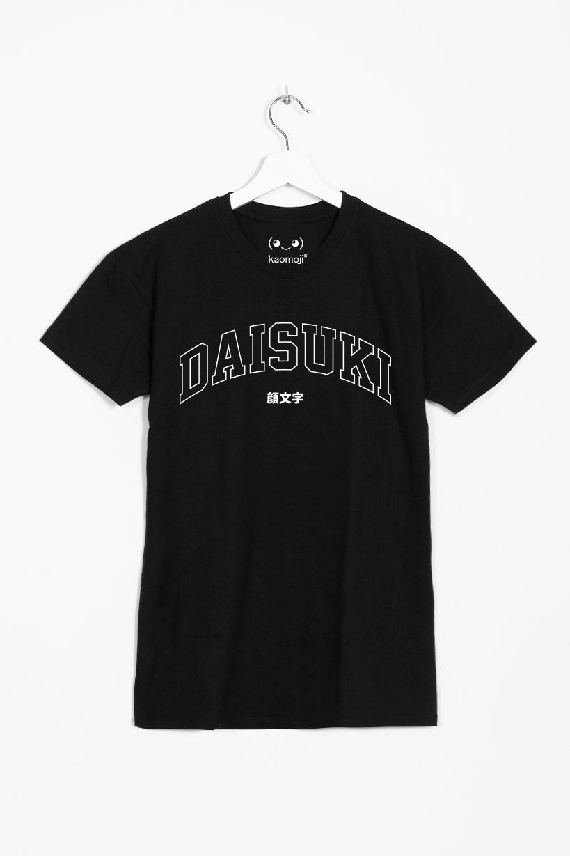 anime T-Shirts streetwear Daisuki • T-shirt Black - kaomoji
