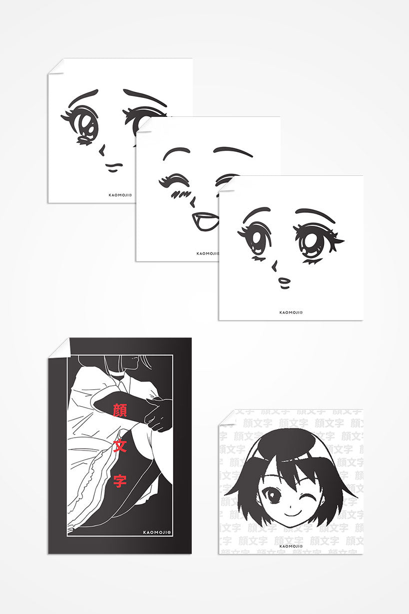 anime Stickers streetwear Anime Girls Pack • Stickers - kaomoji