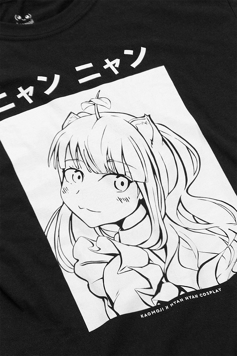 anime T-Shirts streetwear Cat Girl • T-SHIRT - kaomoji