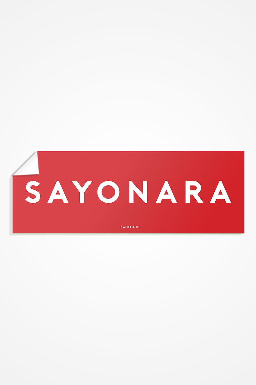 anime Stickers streetwear Sayonara • Sticker - kaomoji