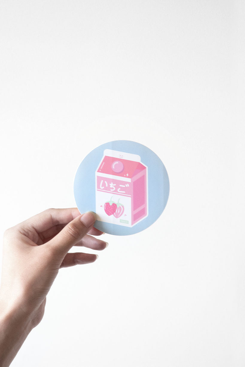 anime Stickers streetwear Ichigo Milk • Sticker - kaomoji