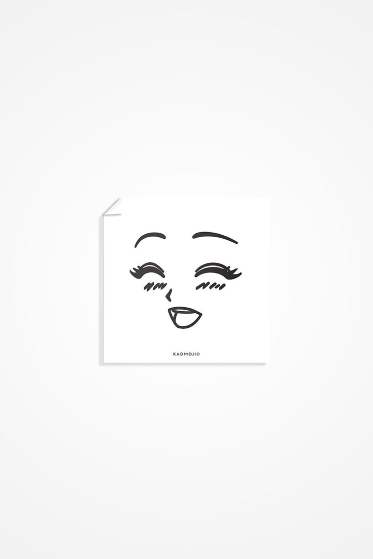 anime Stickers streetwear Happy Girl • Sticker - kaomoji