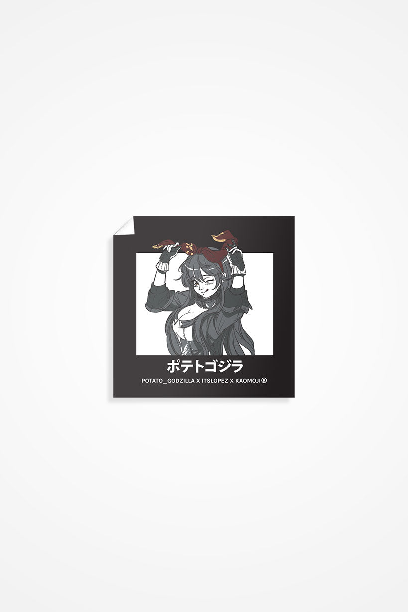 anime Stickers streetwear Potato Godzilla Cosplayer • Sticker - kaomoji
