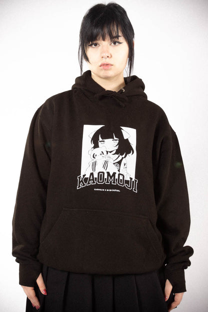 anime Hoodies streetwear Academia • Hoodie Black - kaomoji