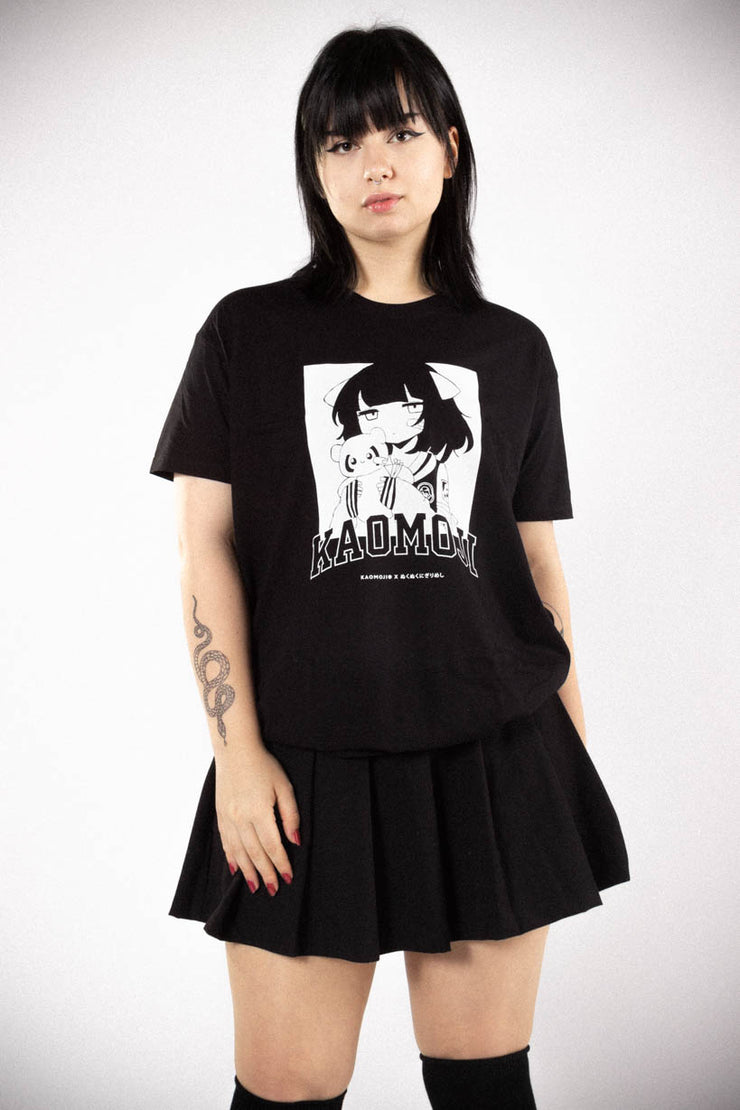 anime T-Shirts streetwear Academia • T-shirt Black - kaomoji