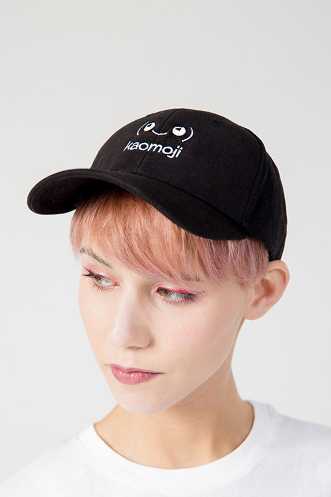 anime Headwear streetwear kaomoji • Cap Black - kaomoji