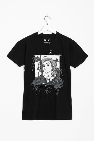 anime T-Shirts streetwear Petrovichgesha x kaomoji • T-shirt Black Cosplay - kaomoji