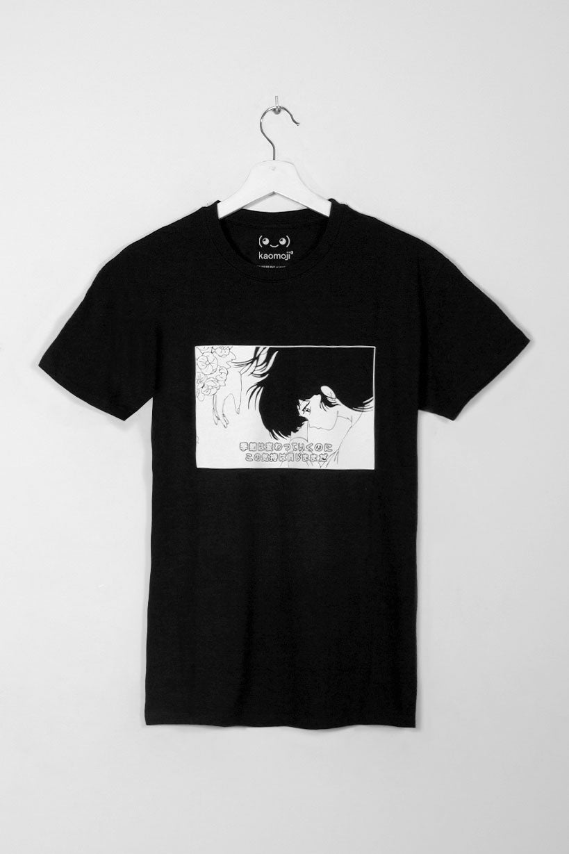 anime T-Shirts streetwear Blossom • T-shirt Black - kaomoji