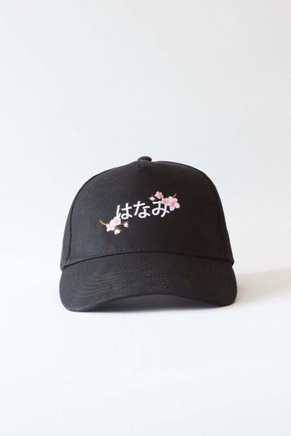 anime Headwear streetwear Hanami • Cap Black - kaomoji