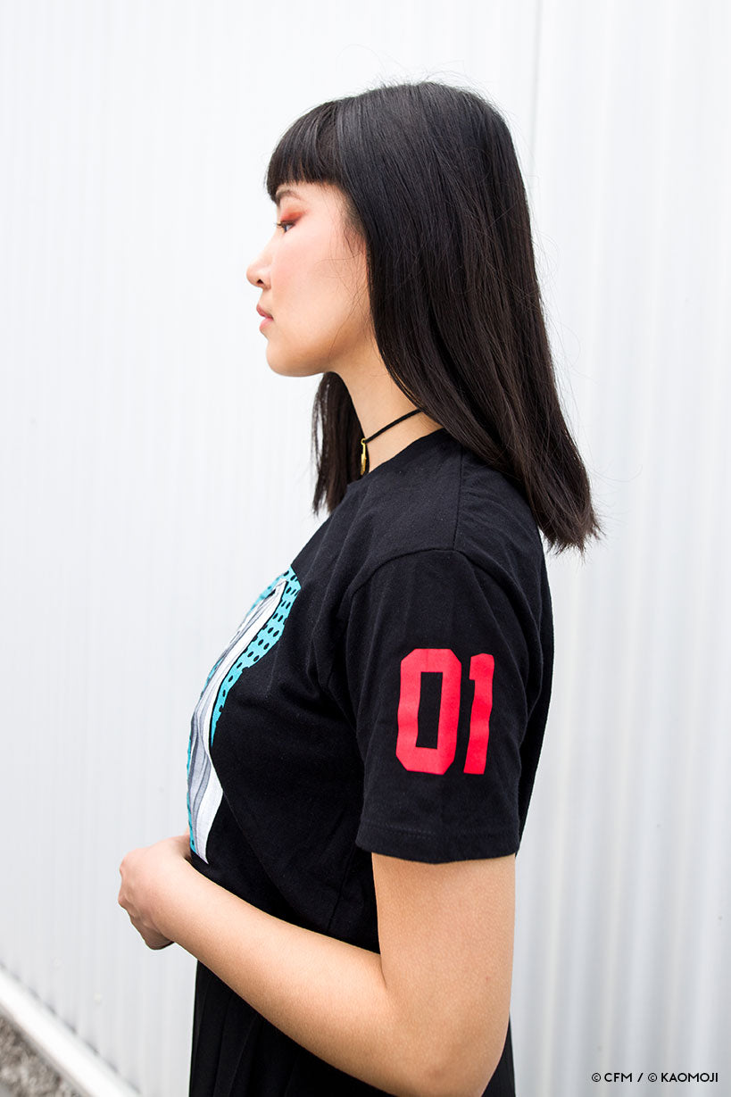 anime T-Shirts streetwear Miku 01 • T-shirt Black - kaomoji