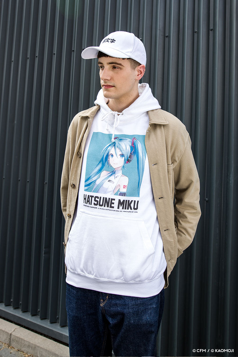 anime Hoodies streetwear Hatsune Miku • Hoodie White - kaomoji
