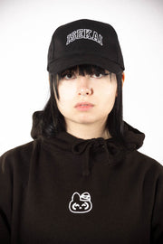 anime Headwear streetwear Isekai • Cap Black - kaomoji