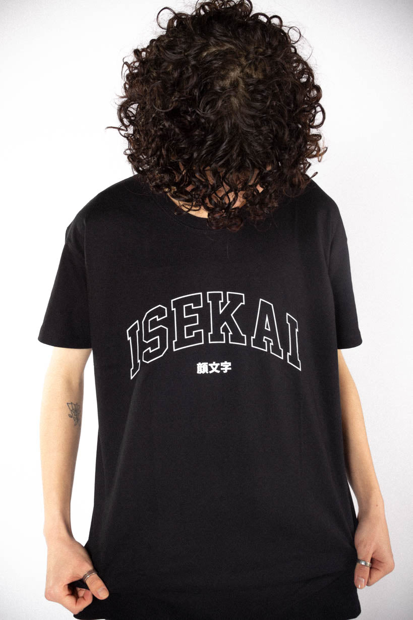 anime T-Shirts streetwear Isekai • T-shirt Black - kaomoji