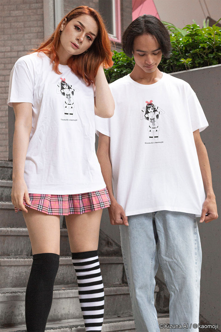 anime T-Shirts streetwear Hai, Domo!  • T-shirt White - kaomoji