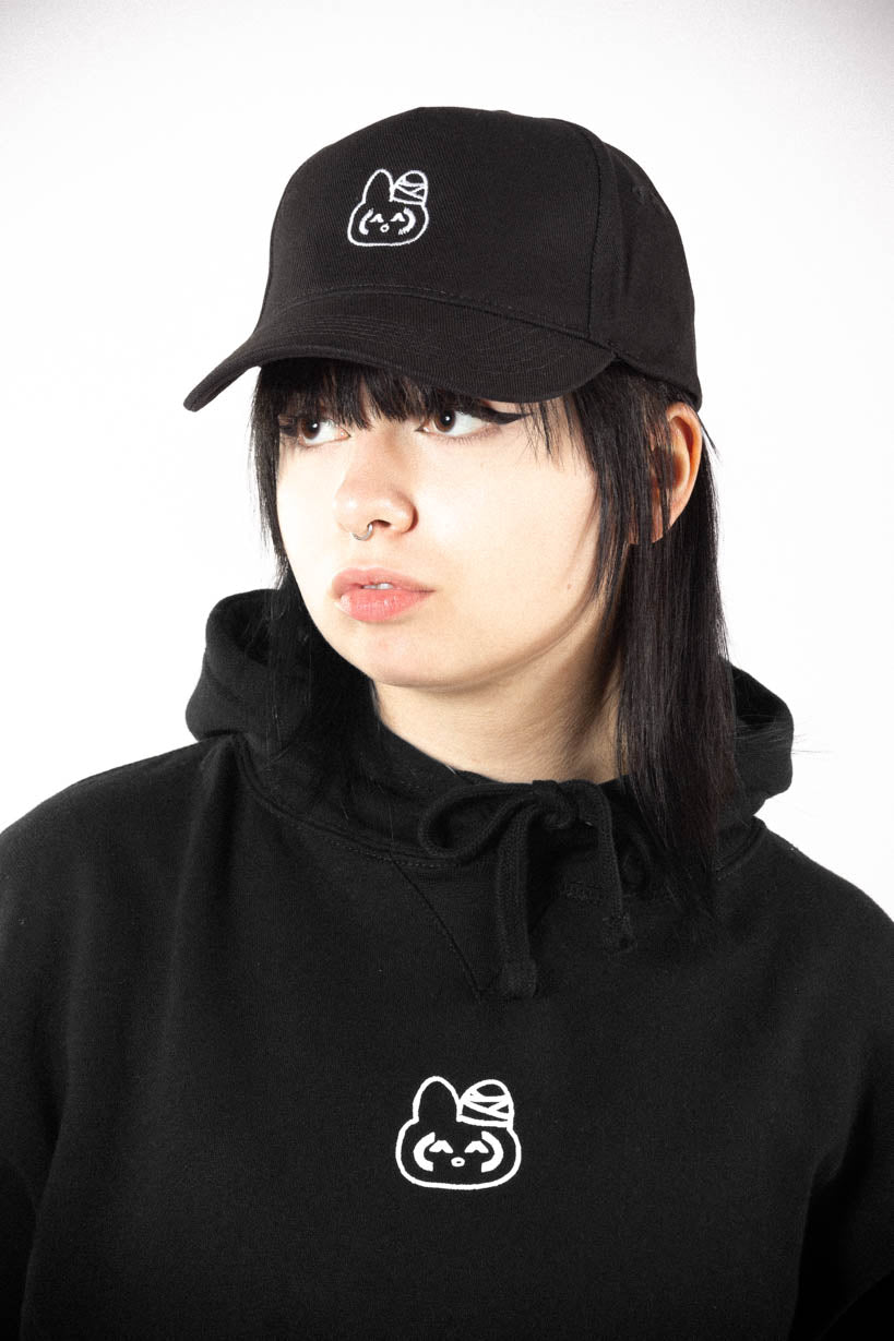 anime Headwear streetwear Koukousei • Cap Black - kaomoji
