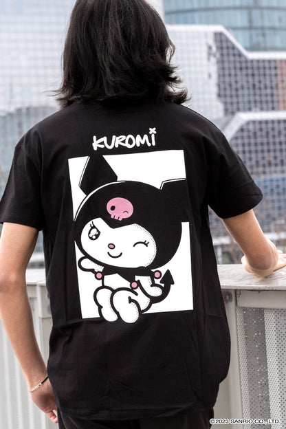 anime T-Shirts streetwear Kuromi • T-shirt Black - kaomoji