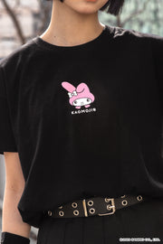 anime T-Shirts streetwear My Melody • T-shirt Black - kaomoji