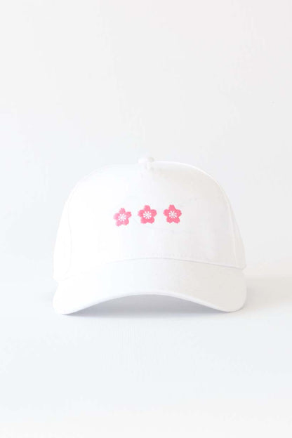 anime Headwear streetwear Sakura Petal • Cap White - kaomoji
