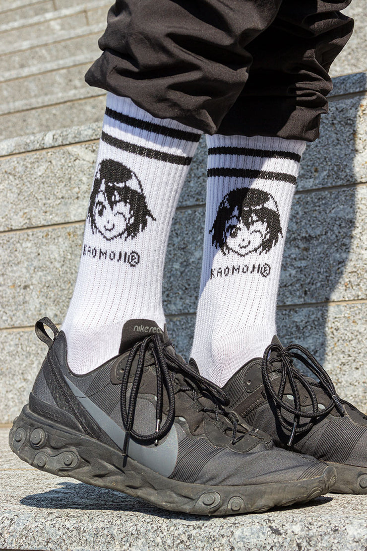 anime Socks streetwear Winky Face Socks Set • 2 Pairs - kaomoji