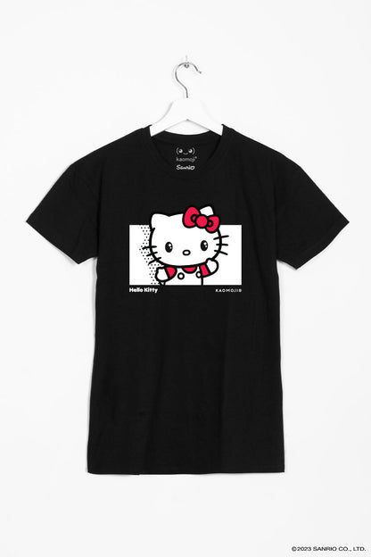 anime T-Shirts streetwear Hello Kitty • T-shirt Black - kaomoji