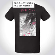 anime T-Shirts streetwear FADED PRINT  - No Return Faded Away • T-shirt black - kaomoji