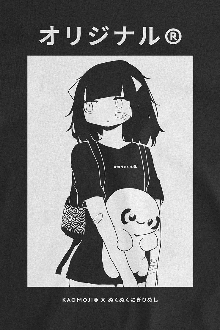 anime T-Shirts streetwear Kuma • T-shirt Black - kaomoji