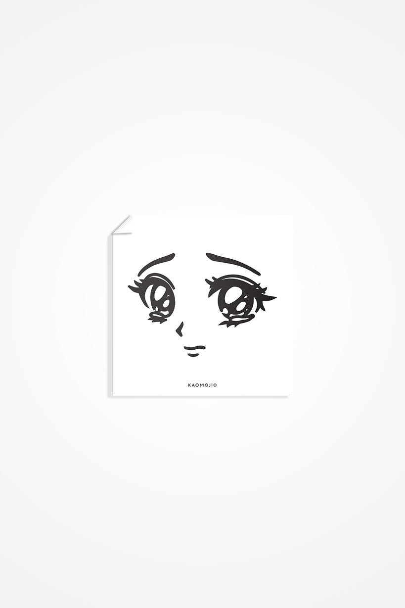 anime Stickers streetwear Sad girl • Sticker - kaomoji