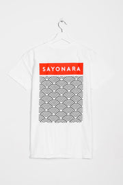anime T-Shirts streetwear Sayonara • T-shirt White - kaomoji