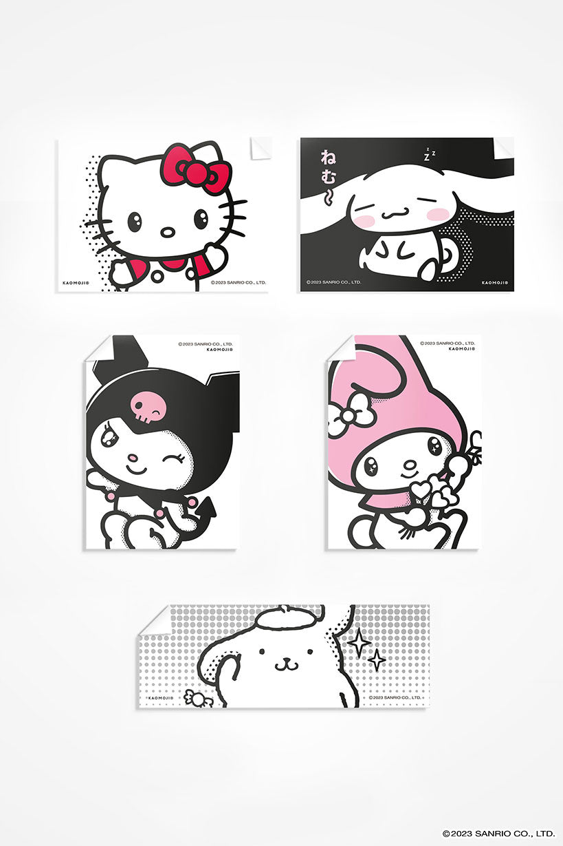 anime Stickers streetwear Hello Kitty and Friends • Sticker Pack - kaomoji