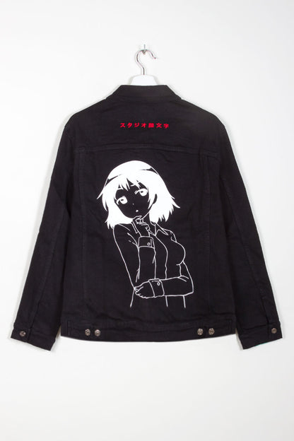 anime Jackets streetwear Studio Kaomoji • Denim Jacket - kaomoji