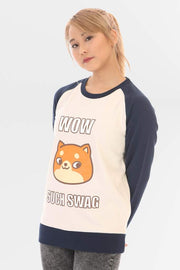 anime Sweaters streetwear Doge sweater • Sweater Navy - kaomoji